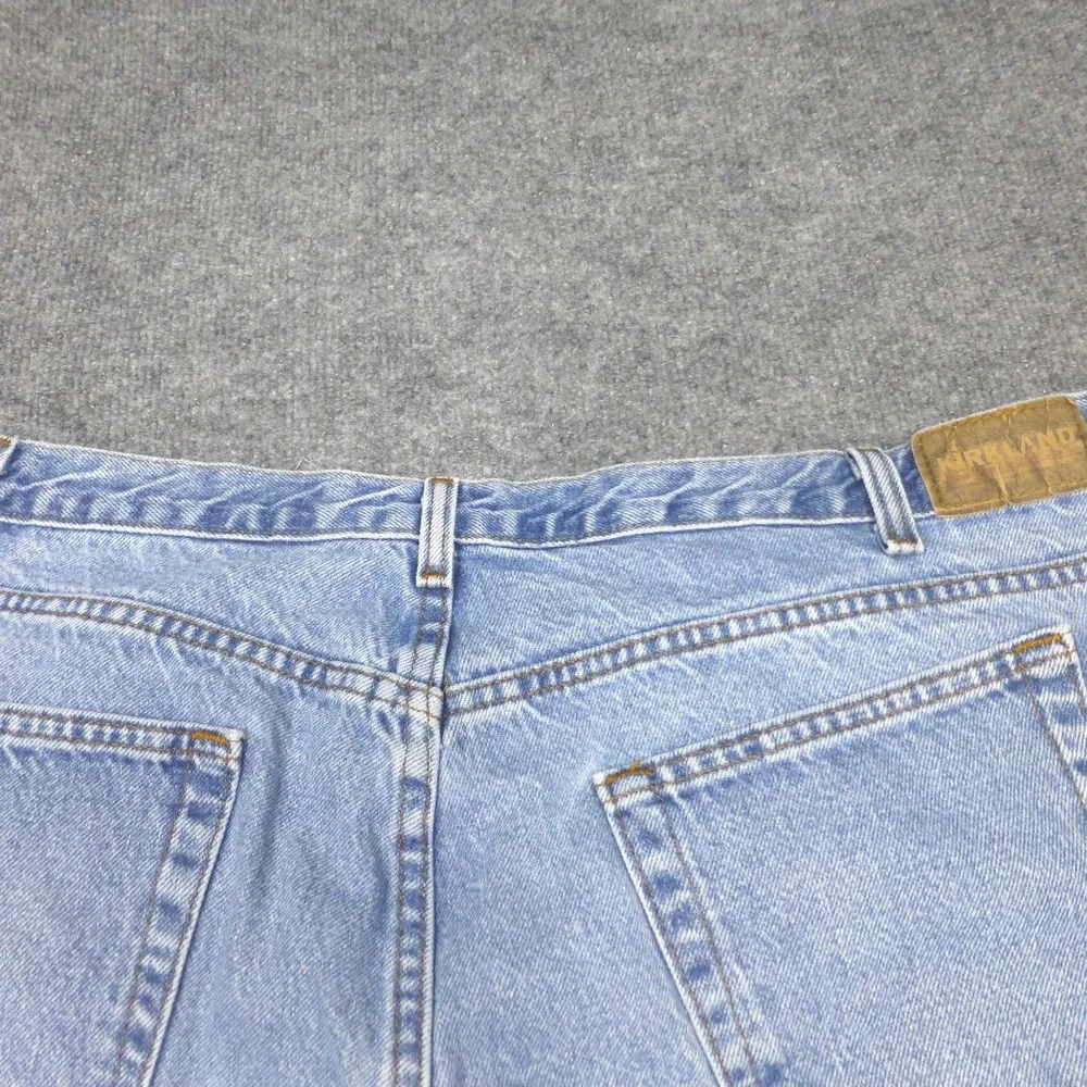 Kirkland Signature Mens Light Wash Straight Leg Cotton Denim Jeans 42x30